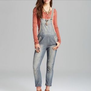 Free People Women's Denim Overalls